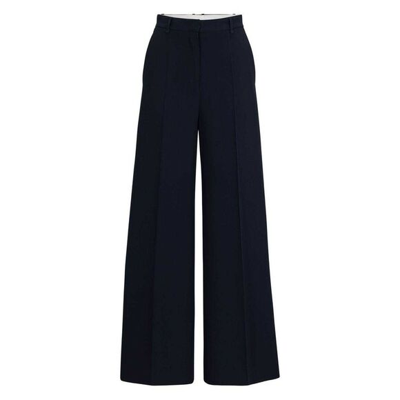 Boss Womens/Ladies Tikela High Waist Relaxed Fit Pants / Dark Blue